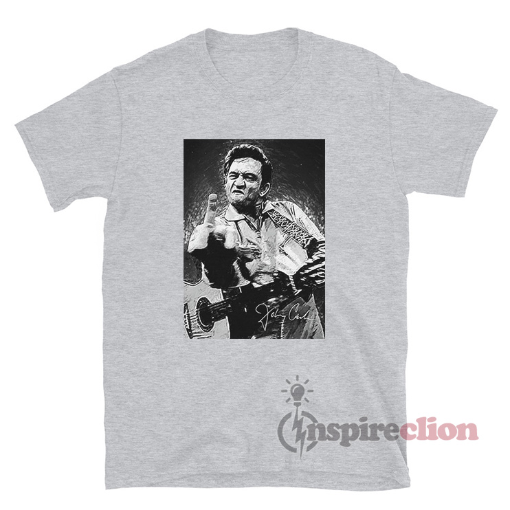 Johnny Cash Middle Finger T Shirt Inspireclion