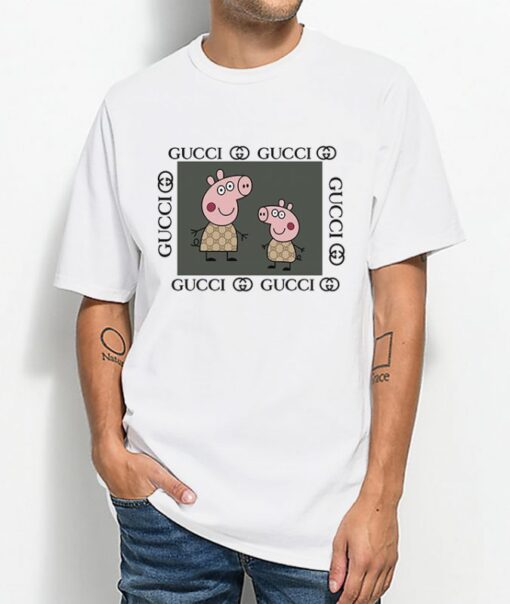 Fancy Peppa Pig Gucci Logo Parody Funny T-Shirt Unisex
