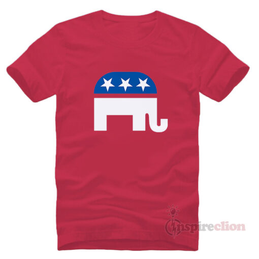 Republican Nerd In A GOP Logo T-shirt