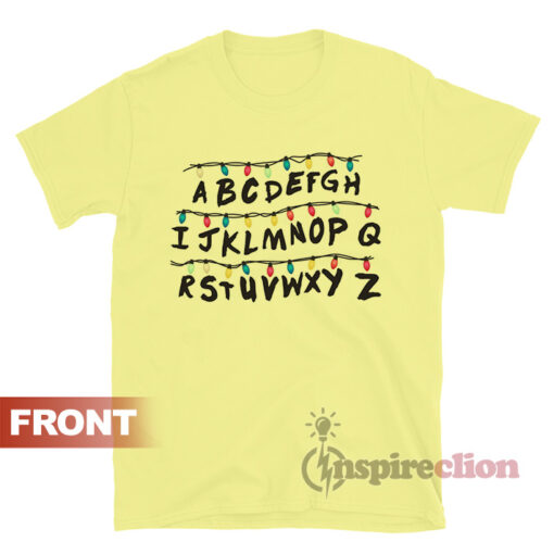 Stranger Things Alphabet Wall T-shirt