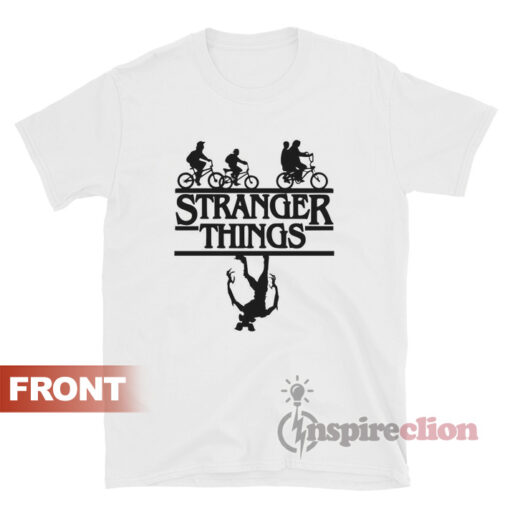 Stranger Things Bicycle Up Side Down T-shirt