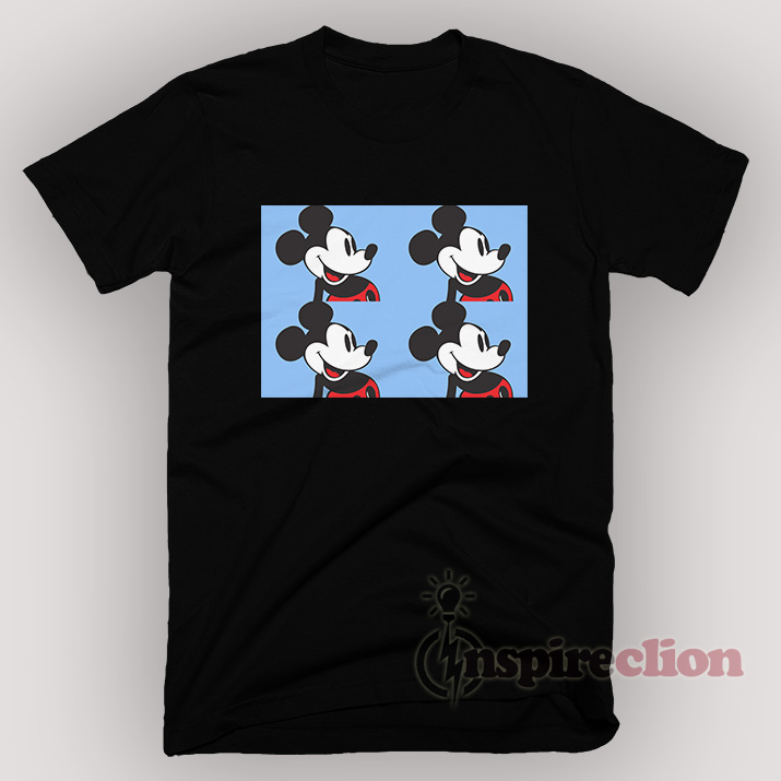 Disney Mickey Mouse Light Blue Vintage 90s Funny T-shirt Unisex