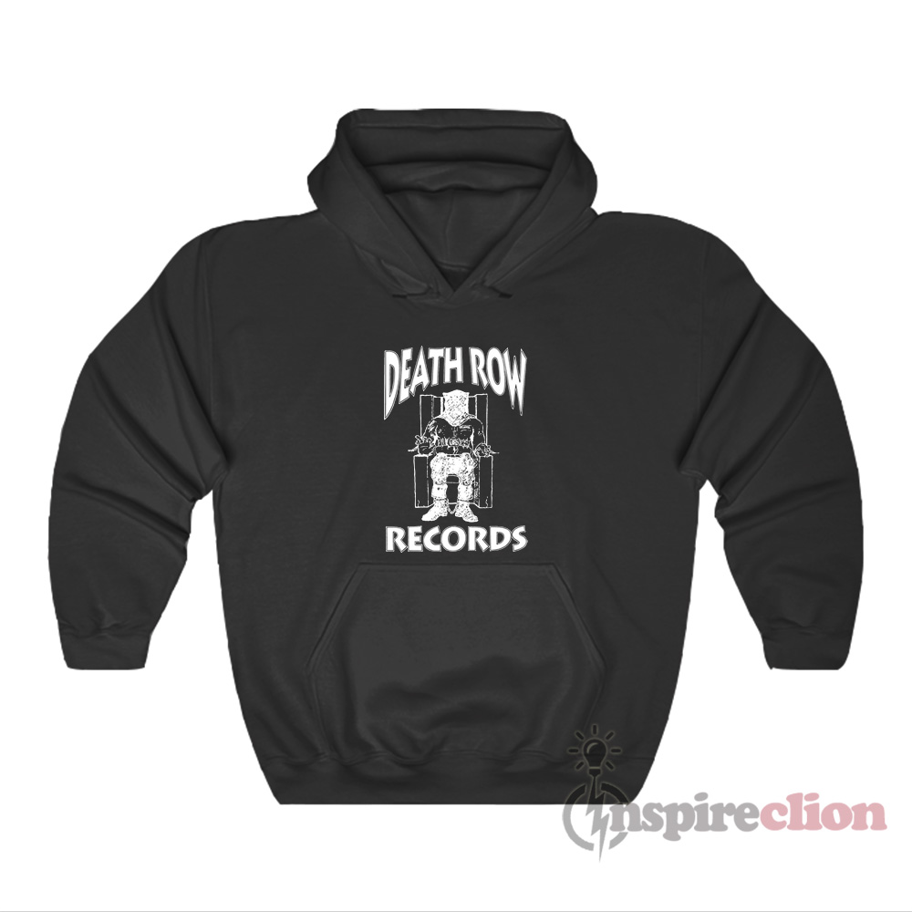 death row records hoodie blue