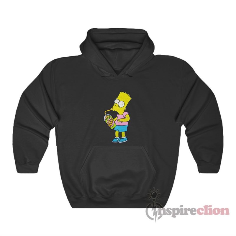 Bart Simpson Drinking A Squishy Hoodie - Inspireclion.com