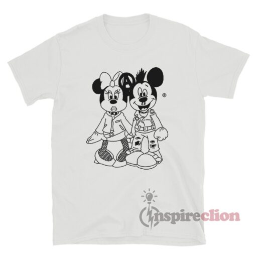 Minnie And Mickey Mouse Punk T-Shirt - Inspireclion.com