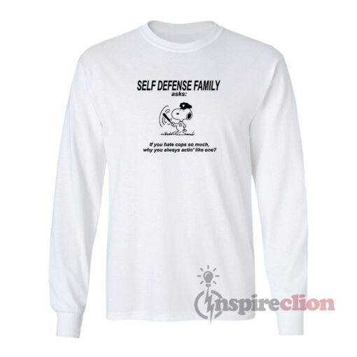 Self Defense Family Snoopy Cops Long Sleeves T-Shirt