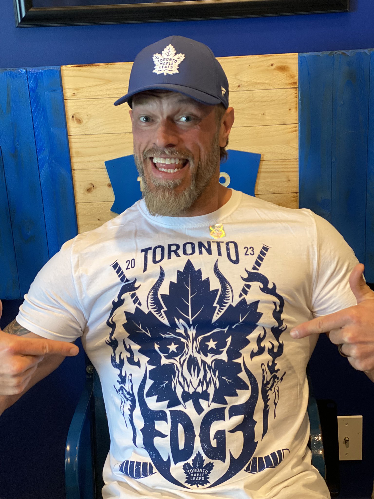 Exclusive Toronto Maple Leafs x Edge shirt only available at the arena next  Monday for Raw : r/SquaredCircle