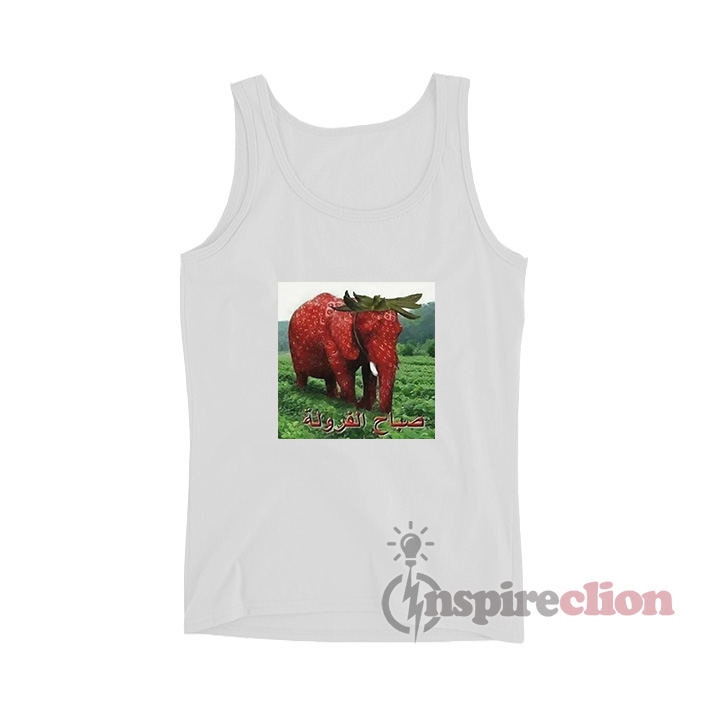 Arabic Strawberry Elephant Meme Tank Top - Inspireclion.com