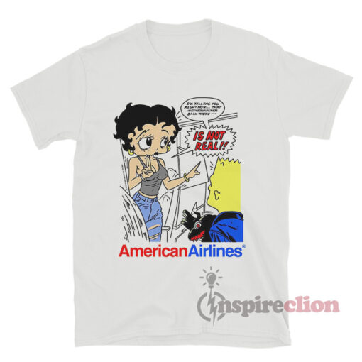 Betty Boop And Bart Simpson American Airlines T-Shirt