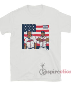 Acuna And Albies Outkast Stankonia US Flag T Shirt