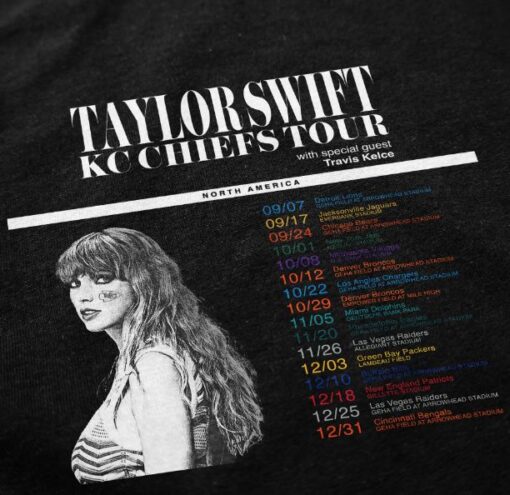 Taylor Swift Kansas City Chiefs Football Tour T-Shirt