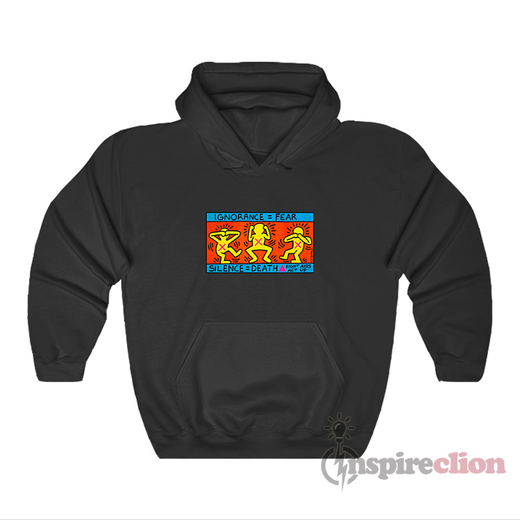 Keith Haring Ignorance Fear Silence Death Hoodie - Inspireclion