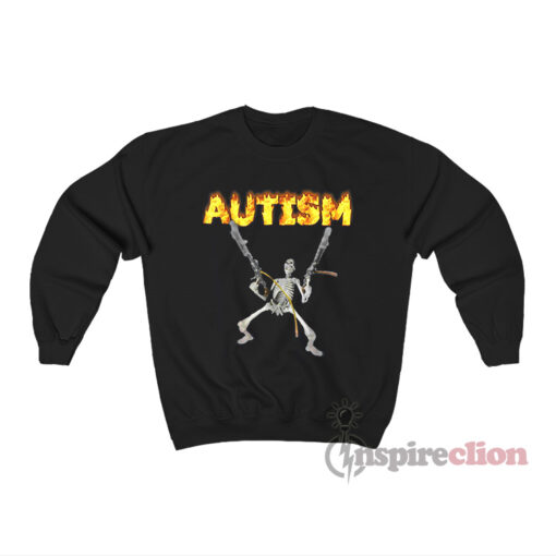 Skeleton Autism Meme Sweatshirt